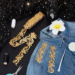 Полиэстер металлизированная нить вышивка аппликация лента&nbsp;DIY-WH0032-59A