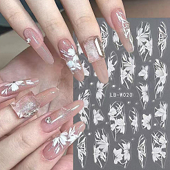 4 шт. 4 стиля с цветочным узором самоклеящиеся наклейки для ногтей для домашних животных&nbsp;MRMJ-SP0001-22