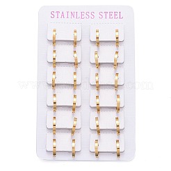 Серьги-кольца Huggie Hoop из нержавеющей стали 304&nbsp;LS-EJEW-L252-034B-G