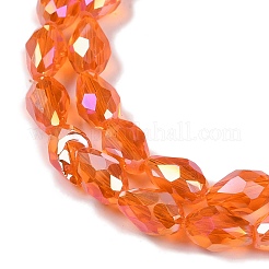 Прозрачные стеклянные бусины гальваническим пряди&nbsp;EGLA-T4mm-B09