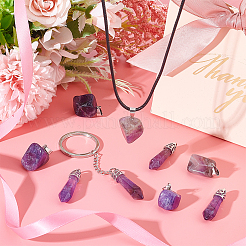 24шт 2 стиля подвески из натурального аметиста G-UN0001-12C