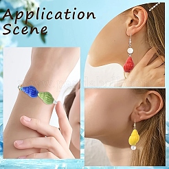 10 шт. фарфоровые бусины ручной работы с принтом&nbsp;PORC-YW0001-26A