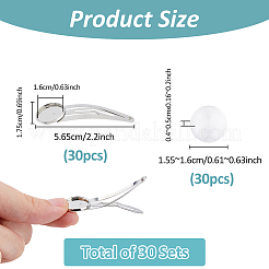 Наборы для изготовления заколок для волос с защелкой из железа своими руками DIY-FH0007-79