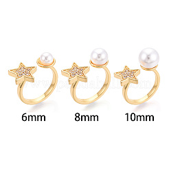 Звездная латунь микропаве кубический цирконий чашка колышек оправа для колец KK-N274-06G