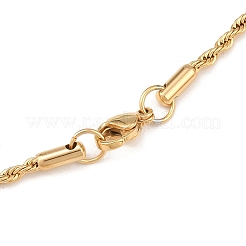 Ожерелья из цепочек-веревок из нержавеющей стали 304 X-NJEW-R223-14