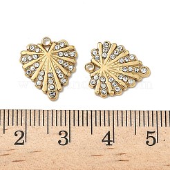 Подвески из нержавеющей стали 304 со стразами STAS-V015-07A-G