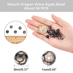 Природных вены драконов агат нитей бисера&nbsp;G-AR0002-51