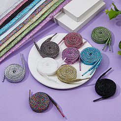 10 пара шнурков из полиэстера двух цветов&nbsp;AJEW-FH0006-73