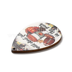 Большие подвески из дерева с односторонним принтом&nbsp;LS-WOOD-H102-04C