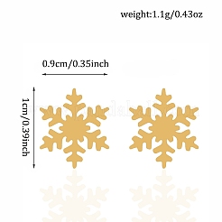 Серьги-гвоздики из нержавеющей стали 304 с рождественскими снежинками FS-WG2939F-02