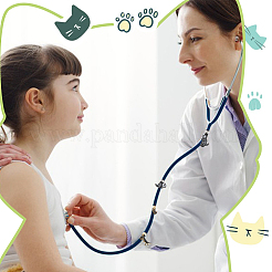 12 шт. 6 стиля динозавр сплав эмаль стетоскоп подвеска украшения HJEW-FH00127