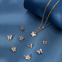 12 шт. подвеска из латуни с микропаве прозрачного кубического циркония в 3 стилях&nbsp;KK-SC0002-83