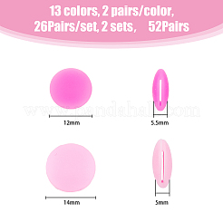 52 пара 26-х стильных силиконовых дужек для очков FIND-HY0003-28