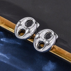 Овальные серьги-гвоздики из нержавеющей стали 304&nbsp;LS-EJEW-A125-79A-P