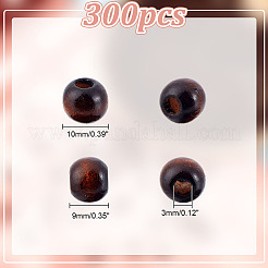 Крашеные натуральные деревянные бусины&nbsp;WOOD-GO0001-07C