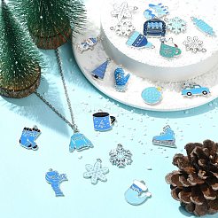 44 шт. 22 стиля подвески из сплава и эмали на зимнюю тематику&nbsp;ENAM-CJ0006-42