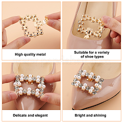 2 стиль украшения для обуви из сплава со стразами FIND-GO0002-29