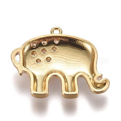 Латунные микропаве прозрачные подвески с фианитом ZIRC-L075-70A-G