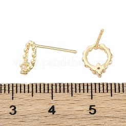 Серьги-гвоздики из циркония&nbsp;EJEW-Q014-33G