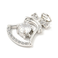 Покрытие стойки латунь микропаве прозрачные подвески из кубического циркония&nbsp;KK-B093-24P