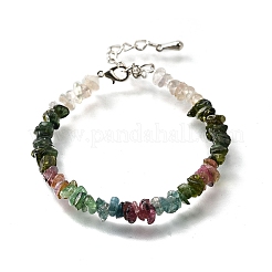 Браслеты из натуральных разноцветных бусин с турмалиновой крошкой для женщин&nbsp;BJEW-M110-02