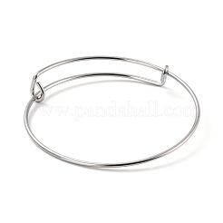 Не тускнеющий расширяемый браслет из нержавеющей стали 304 для девушек и женщин&nbsp;BJEW-C003-03P