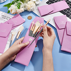 Сумка для кистей для макияжа из искусственной кожи AJEW-WH0258-669B