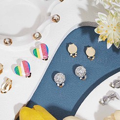 30 шт. 3-х цветные клипсы из нержавеющей стали 304 на подушечки для сережек STAS-SC0004-27