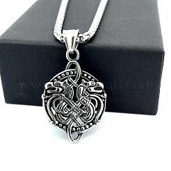 Кулон в виде скандинавского викингского дракона из нержавеющей стали 304 для мужчин и женщин.&nbsp;QO1478