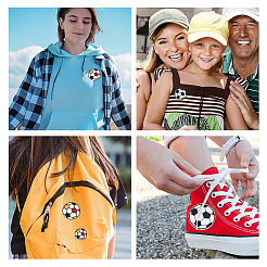 24 шт. 4 стиля футбольной компьютерной вышивки нашивки на ткань PATC-GO0001-01