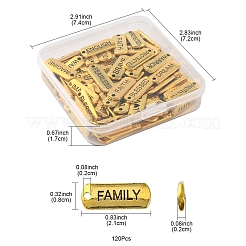 120шт прямоугольные подвески из сплава в тибетском стиле FIND-FS0003-62