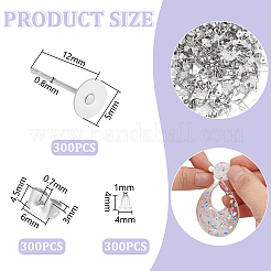 Фурнитура для сережек из нержавеющей стали 304&nbsp;STAS-UN0059-20C