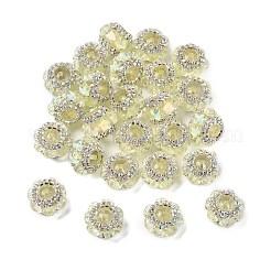 Акриловые бусины-рондели со стразами OACR-S048-02C