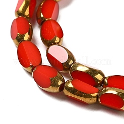 Гальванические непрозрачные цветные стеклянные бусины&nbsp;EGLA-Q127-A01-02C