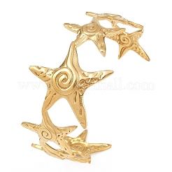 Браслеты-манжеты из нержавеющей стали 304 для женщин&nbsp;BJEW-P370-01G