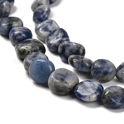 Натуральное синее пятно нитки из бисера яшмы G-P497-01E-67