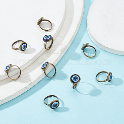 10шт пластиковый набор регулируемых колец от сглаза RJEW-AR0002-04