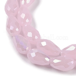 Непрозрачные однотонные гальванические стеклянные бусины&nbsp;LS-EGLA-N013-J8mm-B01