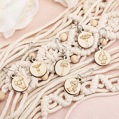 3 пакетик с рисунком гриба HJEW-BC0001-49