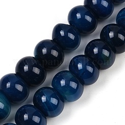 Окрашенные естественный агат бисер пряди G-U030-A01-01