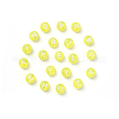 Прозрачные желтые акриловые бусины&nbsp;TACR-YW0001-08M