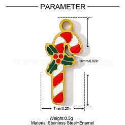 Подвески из нержавеющей стали 304 с эмалью&nbsp;STAS-OY001-74G