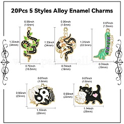 20шт 5 стиля подвески из сплава с эмалью&nbsp;ENAM-CJ0005-74
