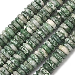 Натуральные зеленые пятна яшмовых нитей&nbsp;G-G329-A01-3x8mm