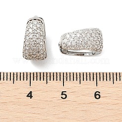 Латунные серьги-кольца из прозрачного кубического циркония EJEW-M077-20P