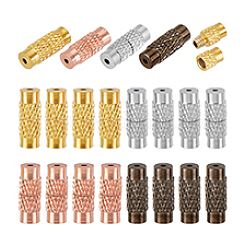 100 шт. 4-х цветные латунные винтовые застежки-колонны KK-PH0010-58