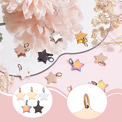 26 шт. 5-х цветные подвески из нержавеющей стали 304&nbsp;STAS-BC0003-76