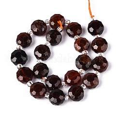 Гранат природный бисер нитей G-B153-B22