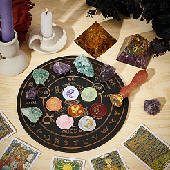 Латунная восковая печать с деревянной ручкой&nbsp;AJEW-WH0412-0002