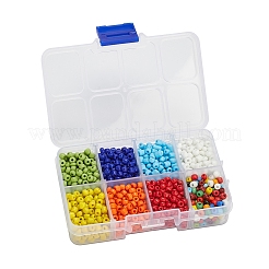 8 цветные стеклянные бусины&nbsp;SEED-YW0001-57